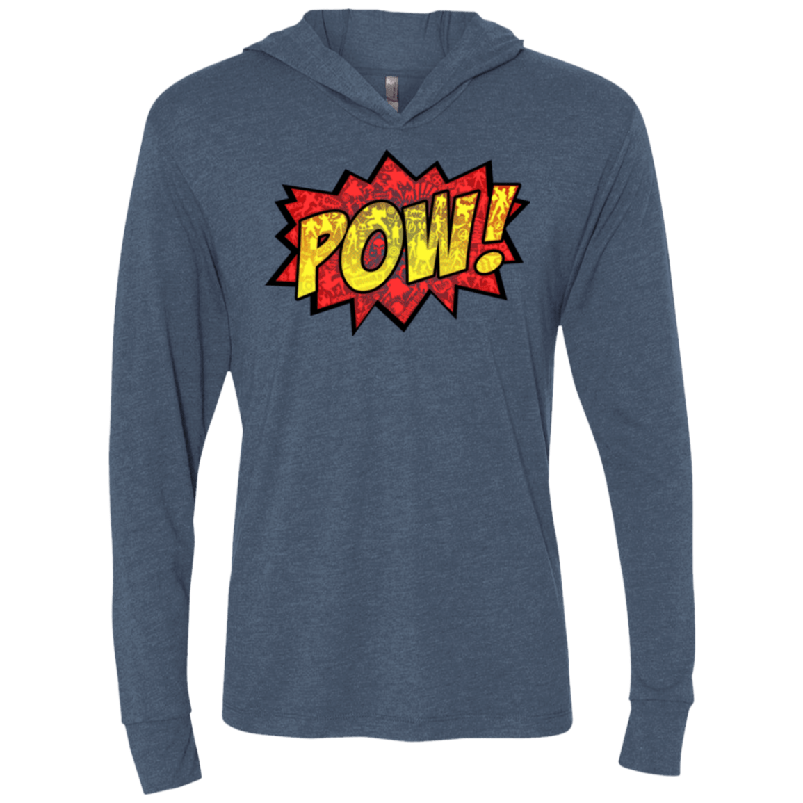 T-Shirts Indigo / X-Small pow Triblend Long Sleeve Hoodie Tee