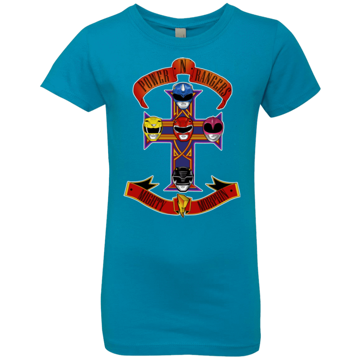 T-Shirts Turquoise / YXS Power N Rangers Girls Premium T-Shirt