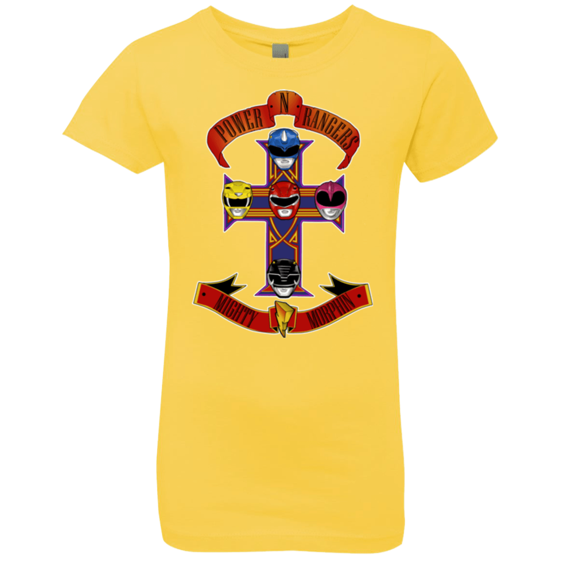 T-Shirts Vibrant Yellow / YXS Power N Rangers Girls Premium T-Shirt
