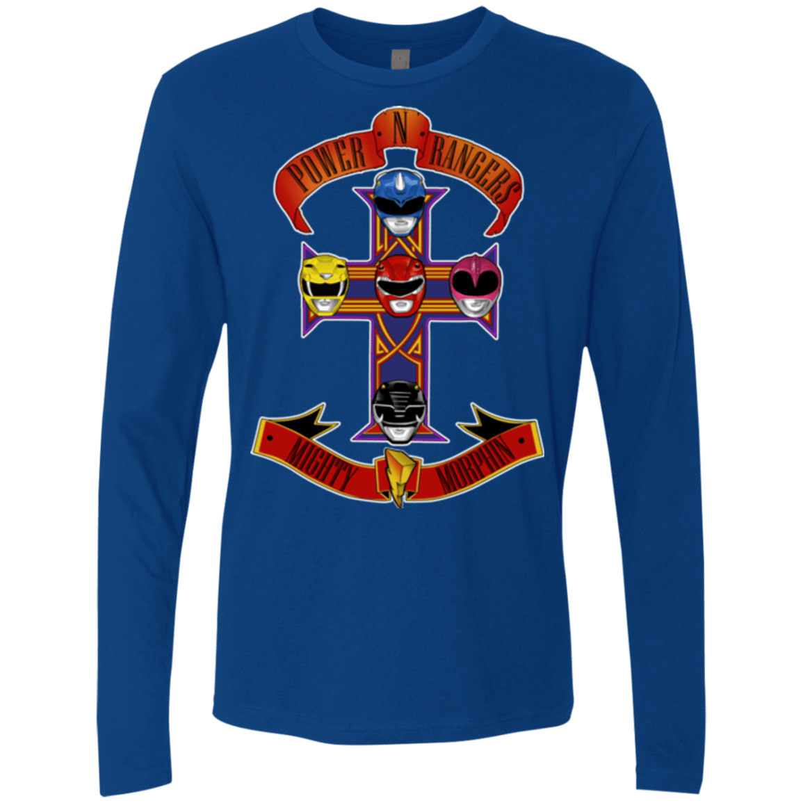 T-Shirts Royal / Small Power N Rangers Men's Premium Long Sleeve