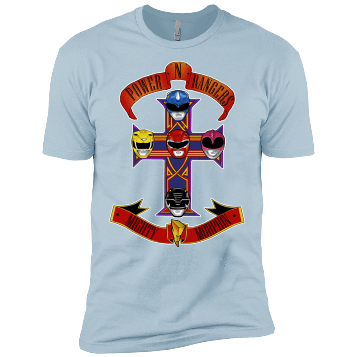 T-Shirts Light Blue / X-Small Power N Rangers Men's Premium T-Shirt