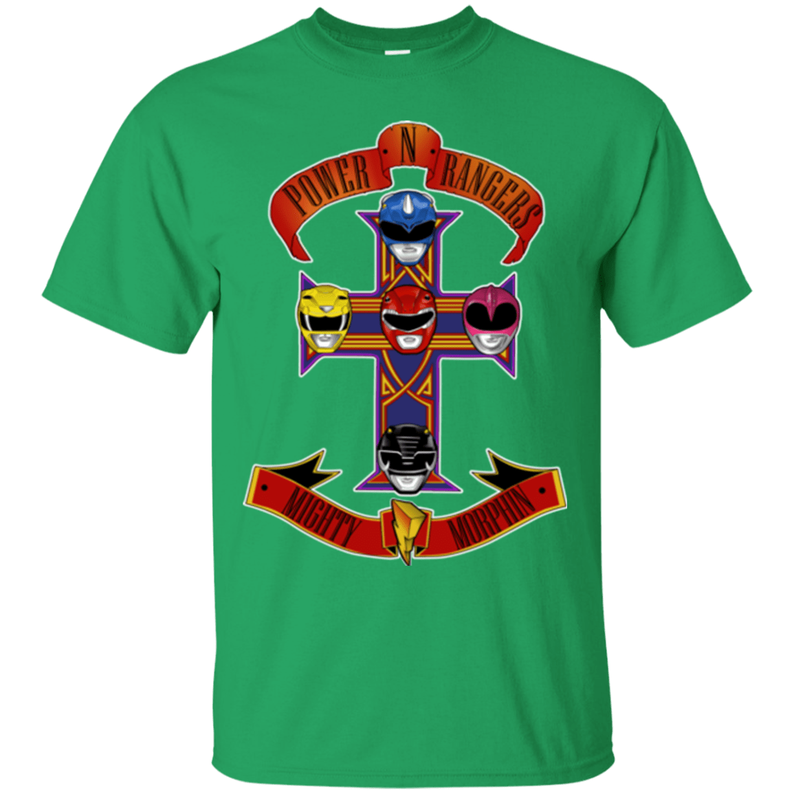 T-Shirts Irish Green / Small Power N Rangers T-Shirt