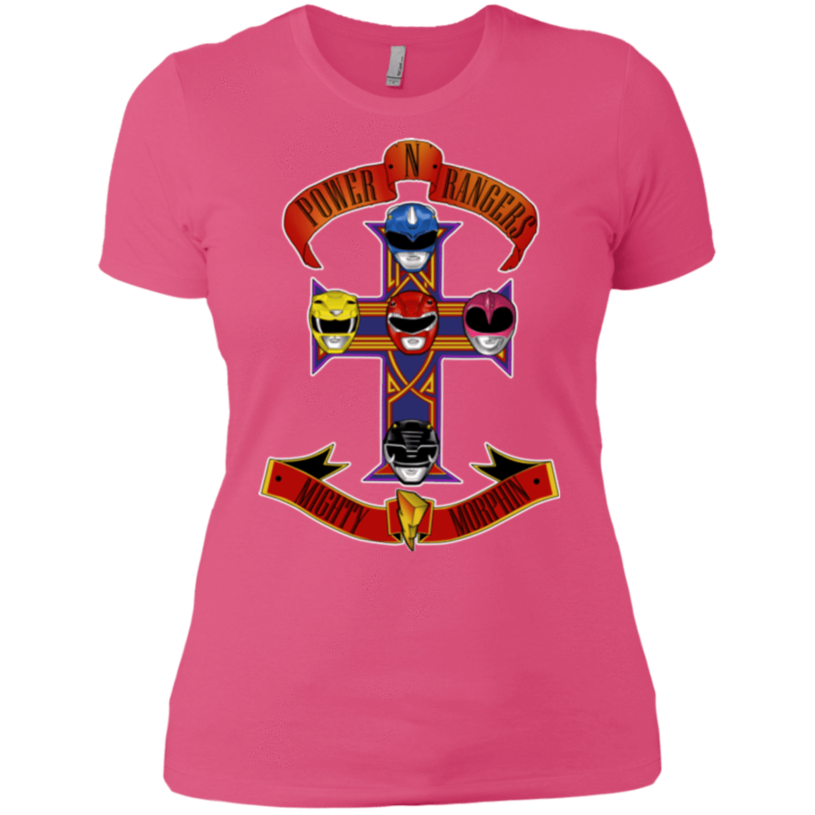 T-Shirts Hot Pink / X-Small Power N Rangers Women's Premium T-Shirt