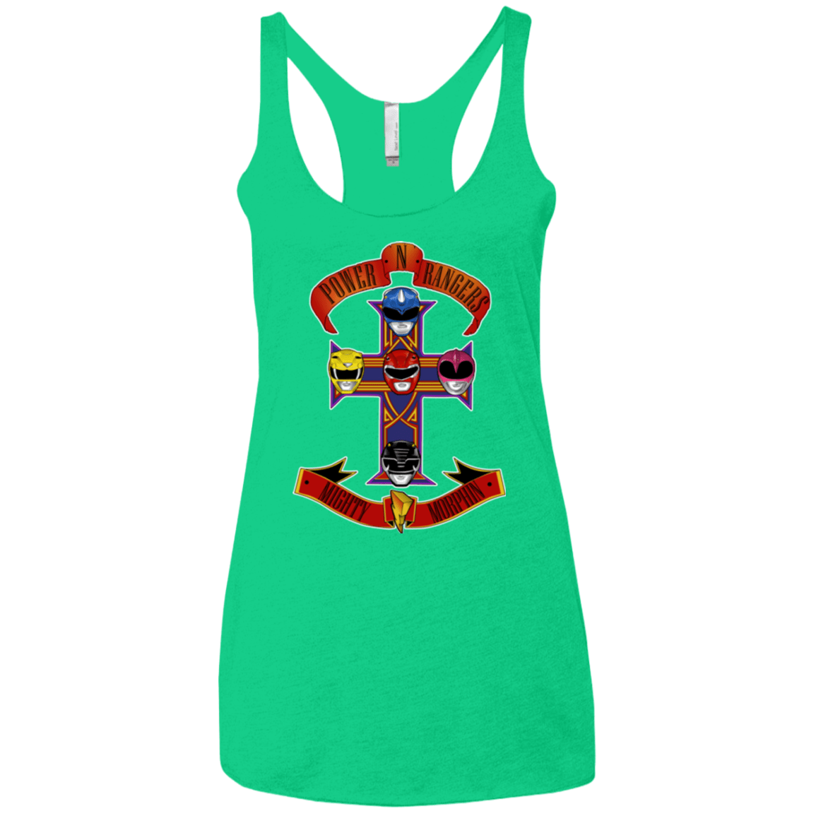 T-Shirts Envy / X-Small Power N Rangers Women's Triblend Racerback Tank
