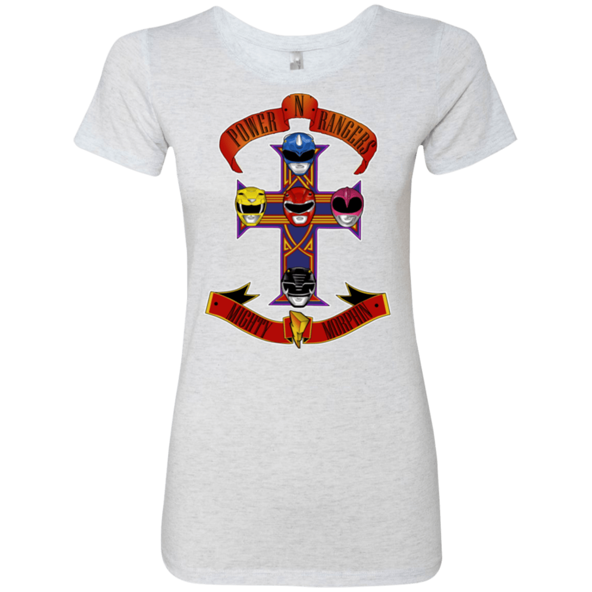 T-Shirts Heather White / Small Power N Rangers Women's Triblend T-Shirt