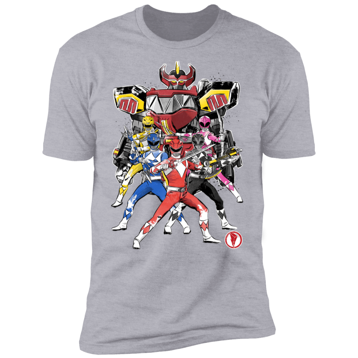 T-Shirts Heather Grey / S Power Rangers sumi-e Men's Premium T-Shirt