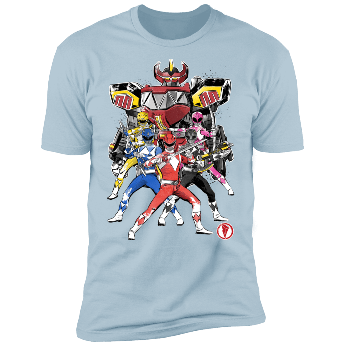 T-Shirts Light Blue / S Power Rangers sumi-e Men's Premium T-Shirt