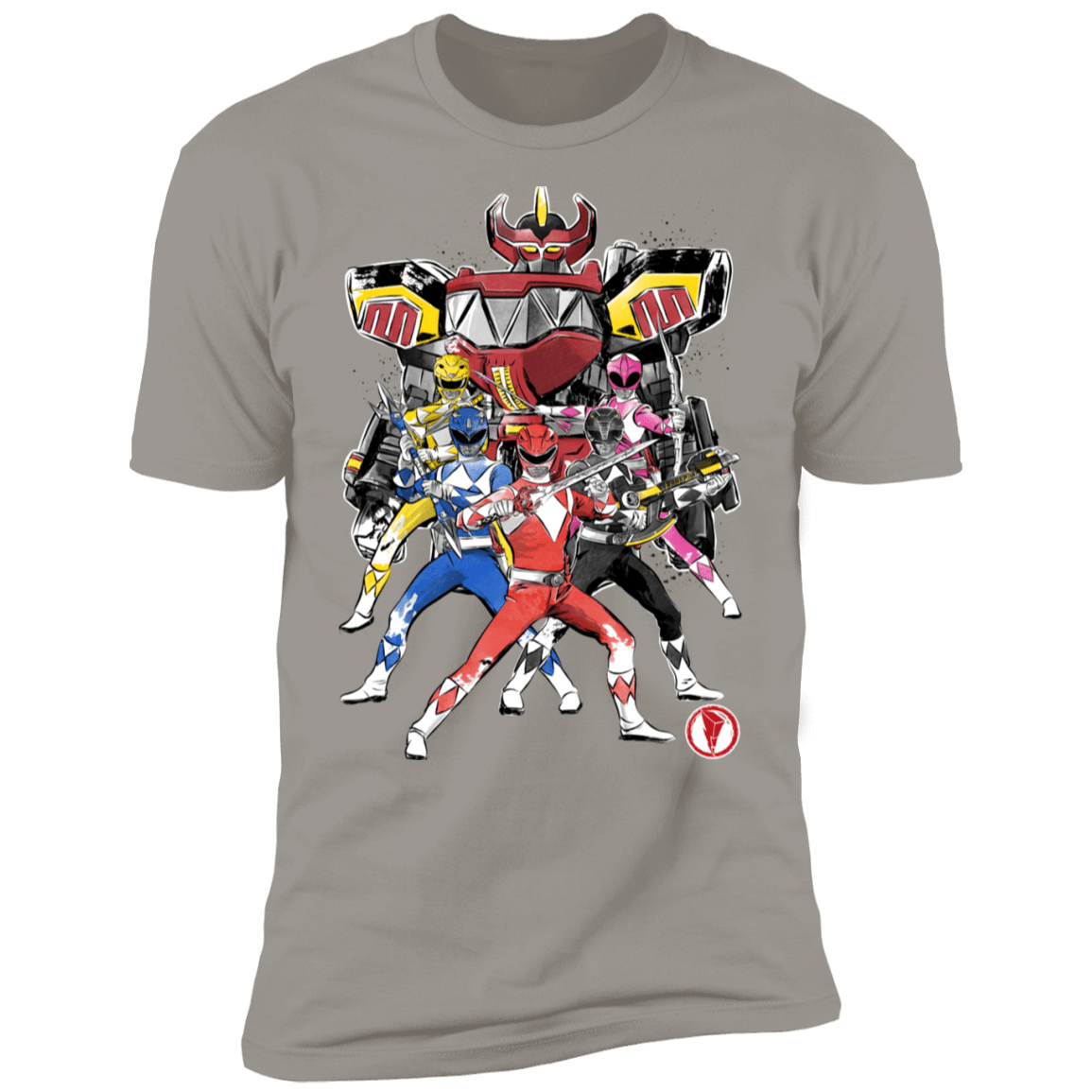 T-Shirts Light Grey / S Power Rangers sumi-e Men's Premium T-Shirt