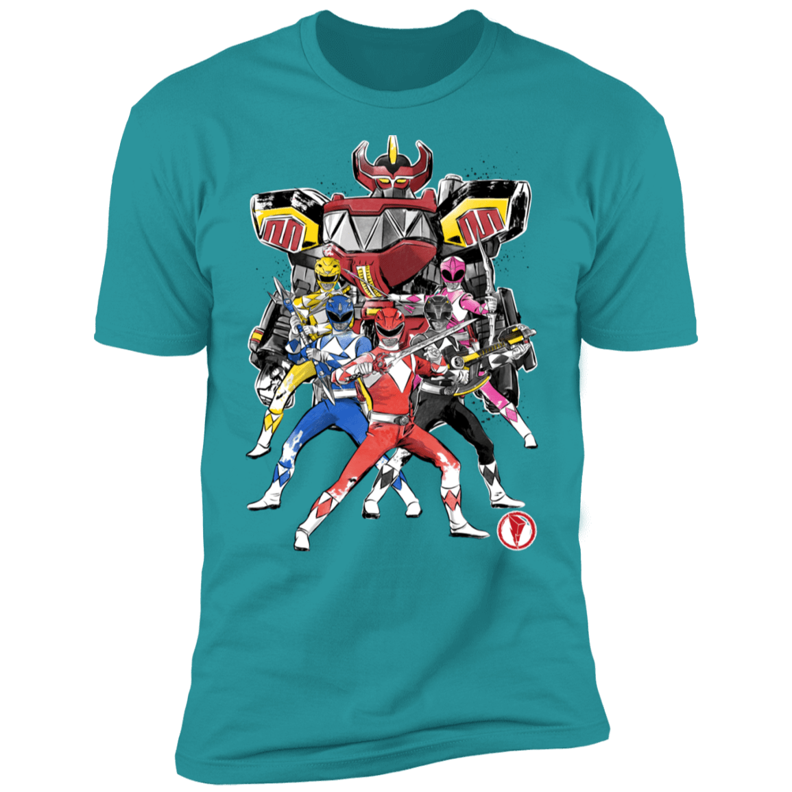 T-Shirts Tahiti Blue / S Power Rangers sumi-e Men's Premium T-Shirt