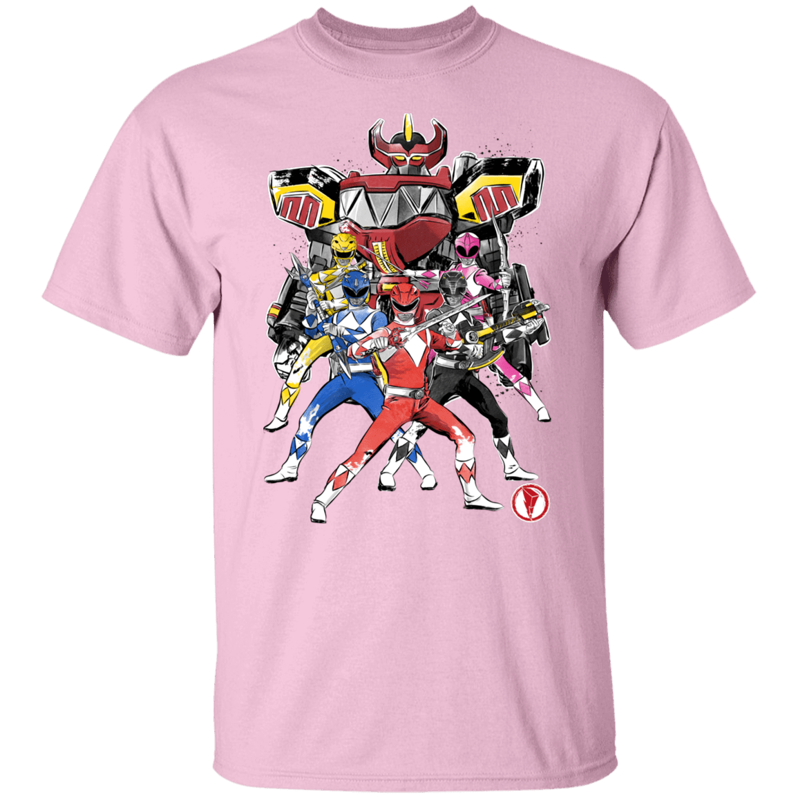 T-Shirts Light Pink / S Power Rangers sumi-e T-Shirt