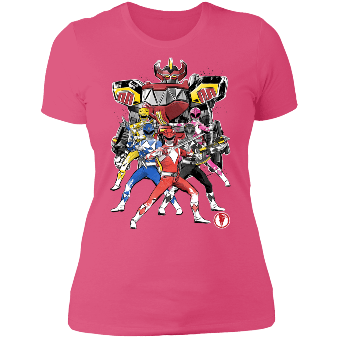 T-Shirts Hot Pink / S Power Rangers sumi-e Women's Premium T-Shirt