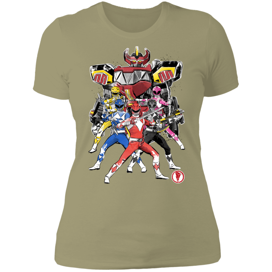 T-Shirts Light Olive / S Power Rangers sumi-e Women's Premium T-Shirt