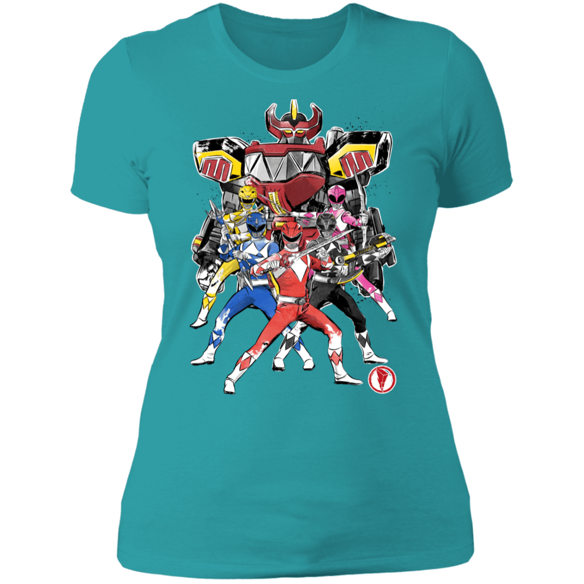 T-Shirts Tahiti Blue / S Power Rangers sumi-e Women's Premium T-Shirt