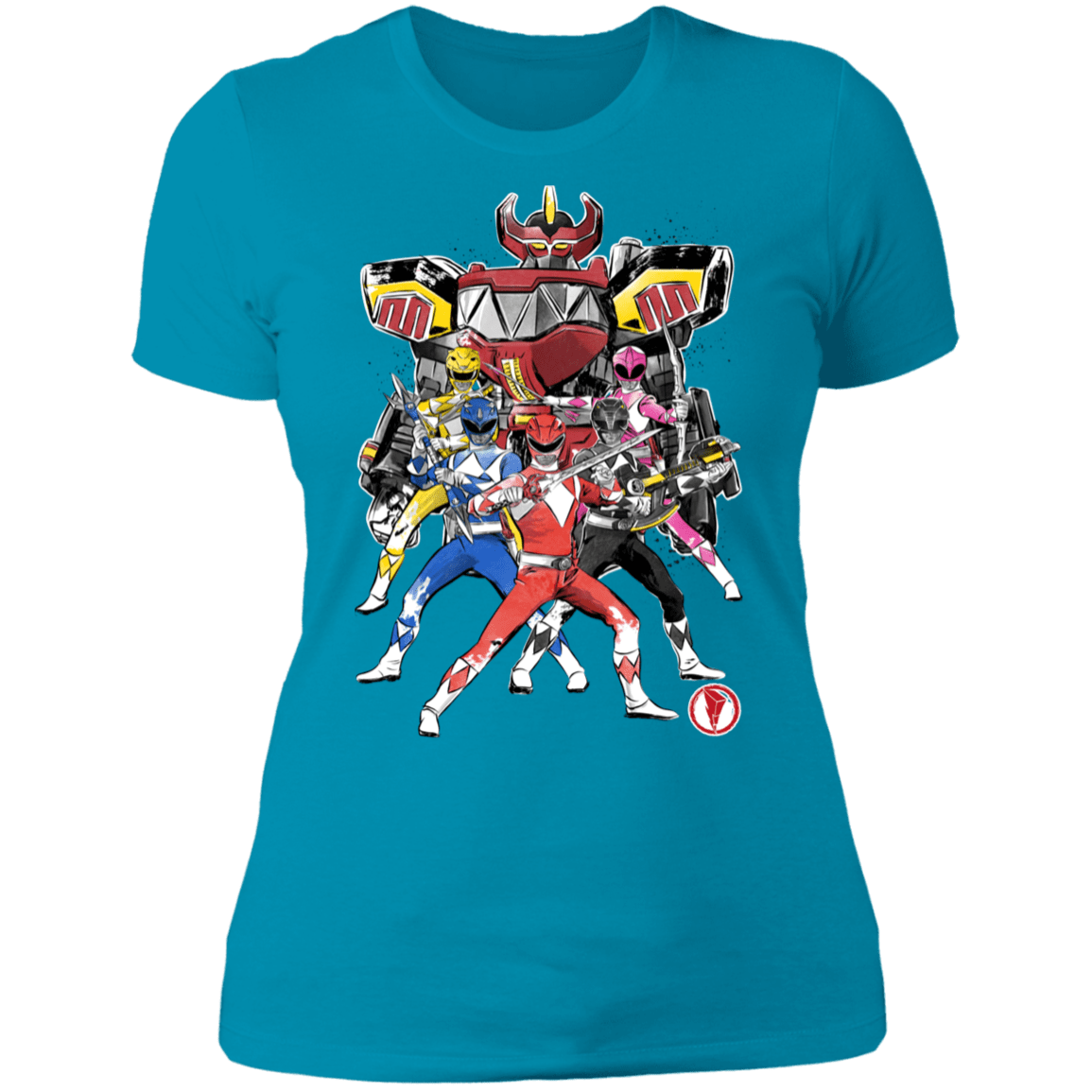 T-Shirts Turquoise / S Power Rangers sumi-e Women's Premium T-Shirt