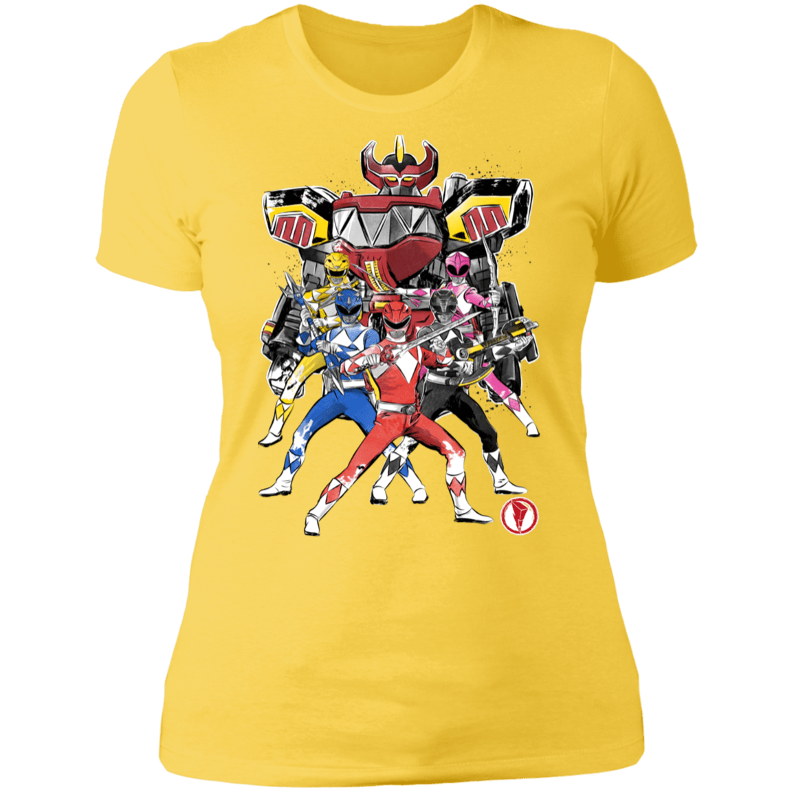 T-Shirts Vibrant Yellow / S Power Rangers sumi-e Women's Premium T-Shirt