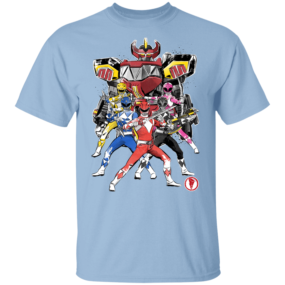 T-Shirts Light Blue / YXS Power Rangers sumi-e Youth T-Shirt