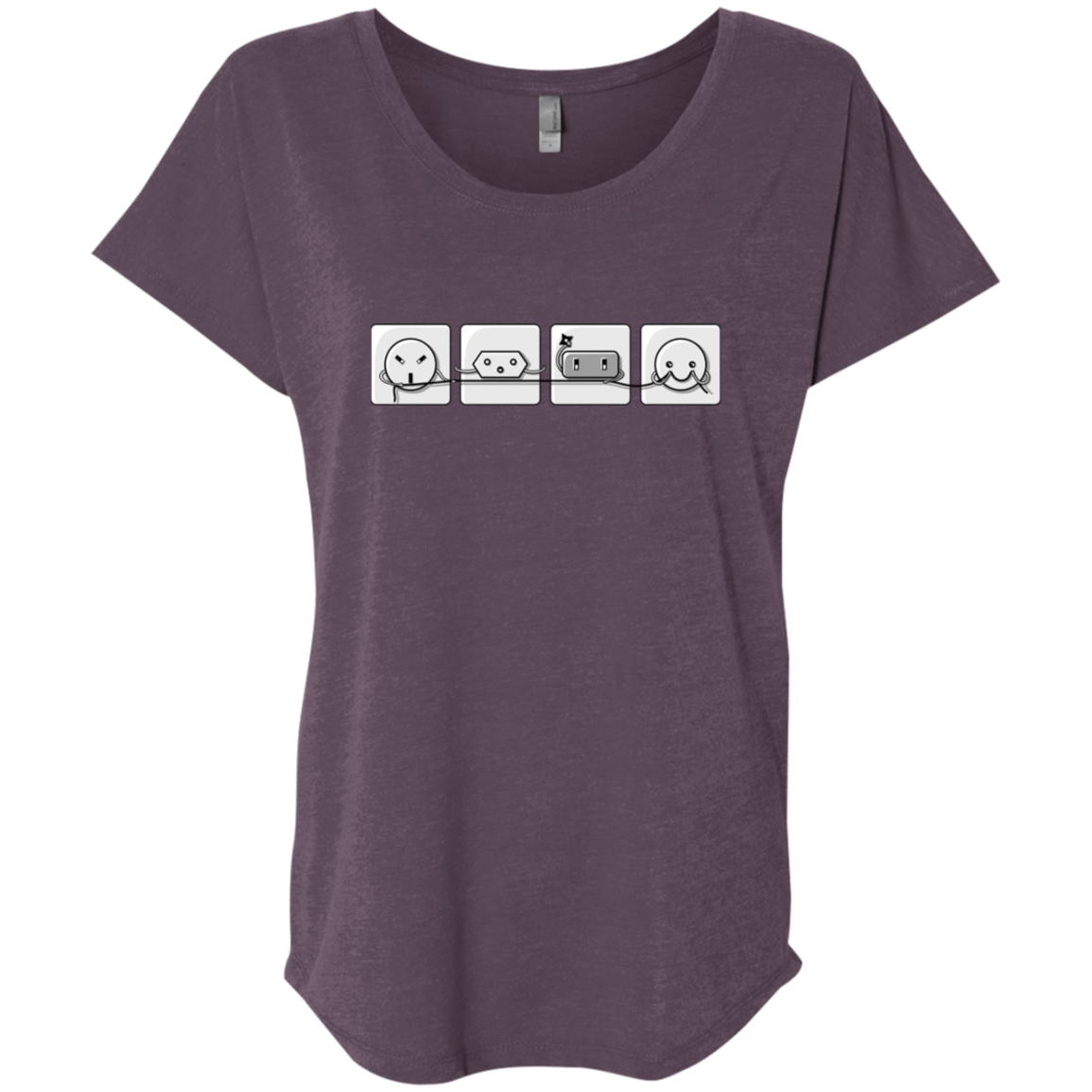 T-Shirts Vintage Purple / X-Small Power Struggle Triblend Dolman Sleeve