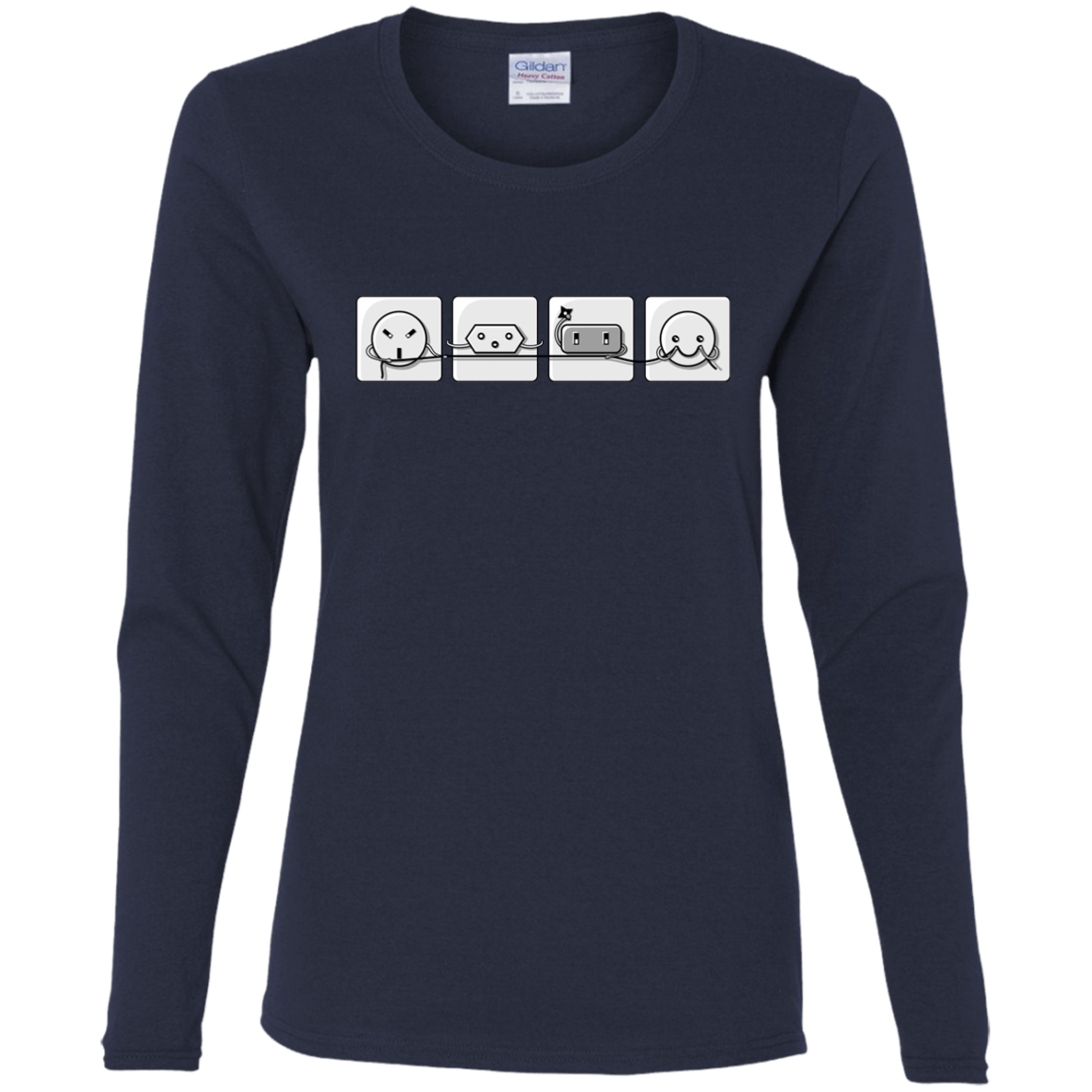 T-Shirts Navy / S Power Struggle Women's Long Sleeve T-Shirt