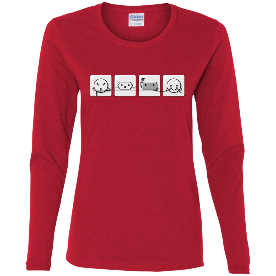 T-Shirts Red / S Power Struggle Women's Long Sleeve T-Shirt