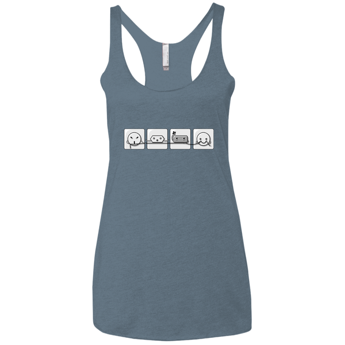 T-Shirts Indigo / X-Small Power Struggle Women's Triblend Racerback Tank