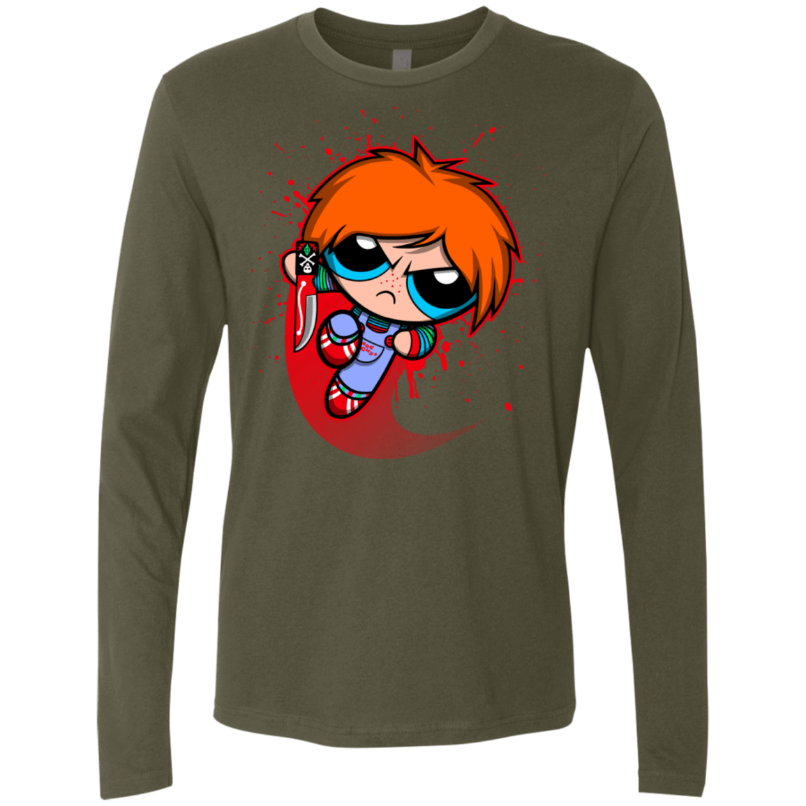 T-Shirts Military Green / S Powerchuck Toy Men's Premium Long Sleeve