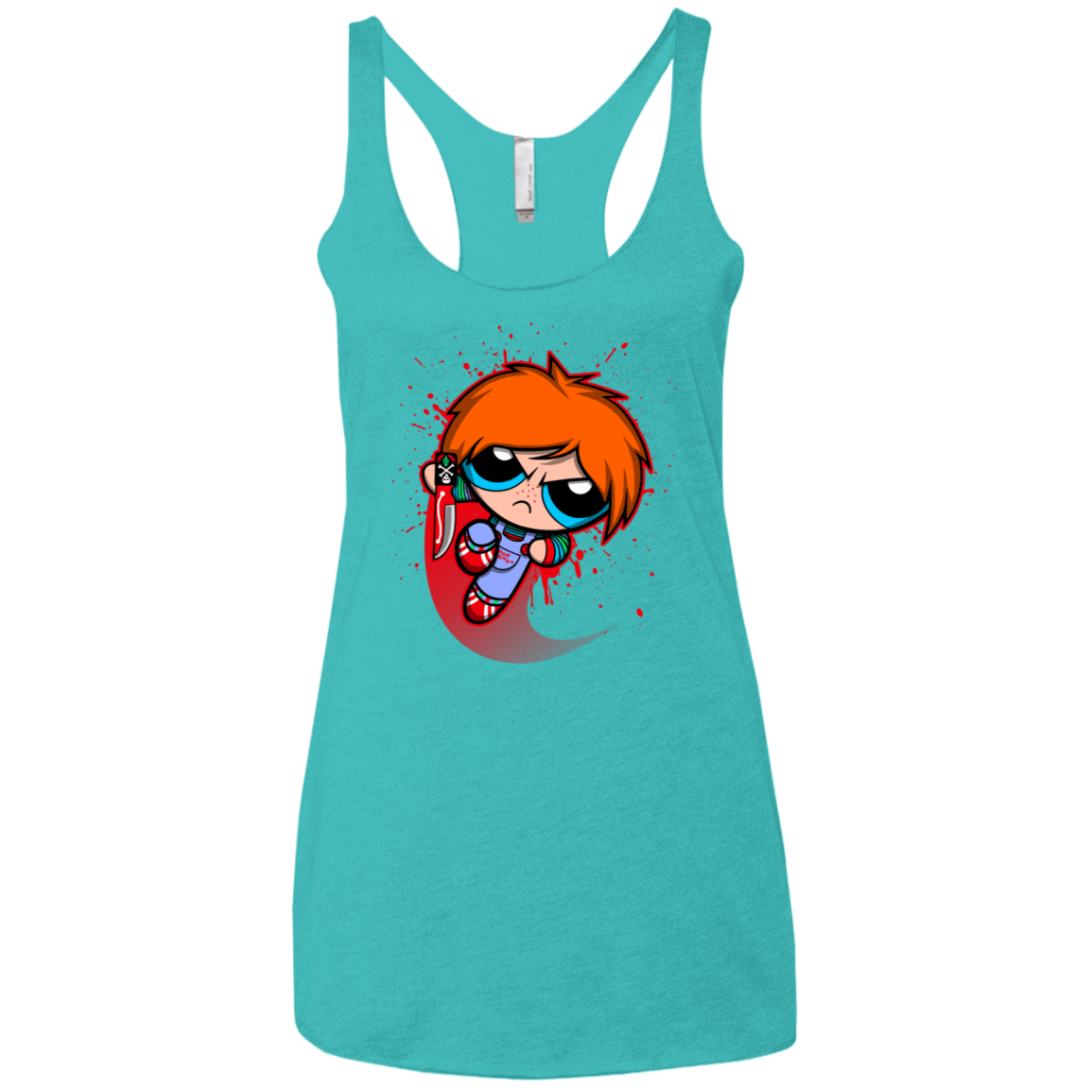 T-Shirts Tahiti Blue / X-Small Powerchuck Toy Women's Triblend Racerback Tank
