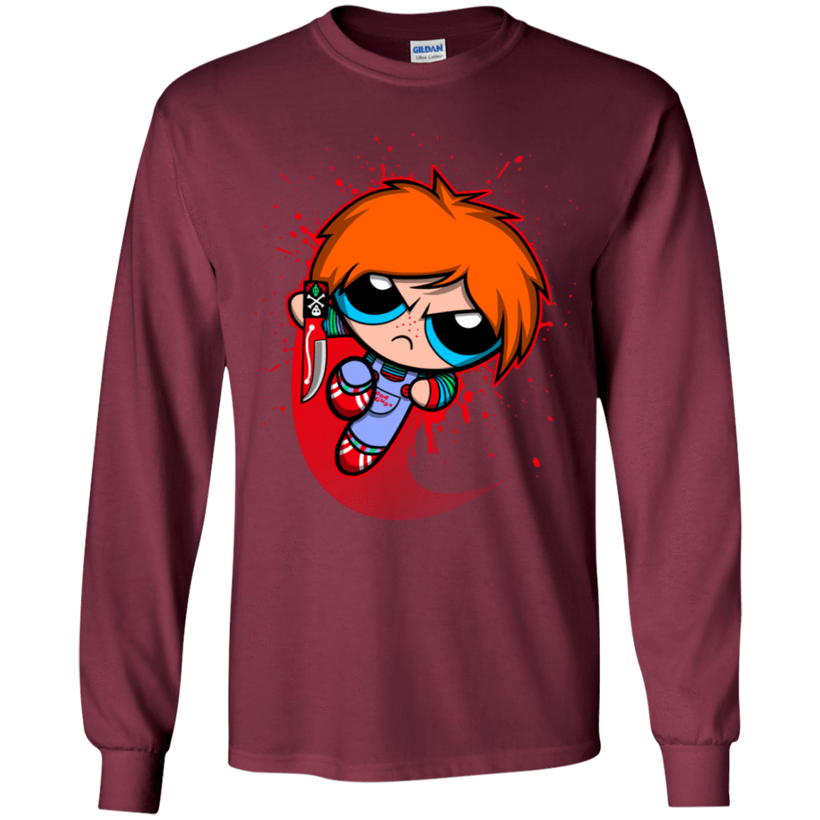 T-Shirts Maroon / YS Powerchuck Toy Youth Long Sleeve T-Shirt