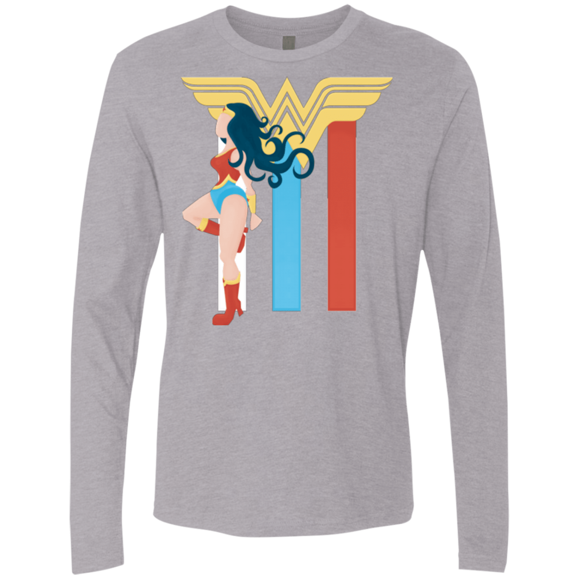 T-Shirts Heather Grey / Small Powerful Princess Men's Premium Long Sleeve