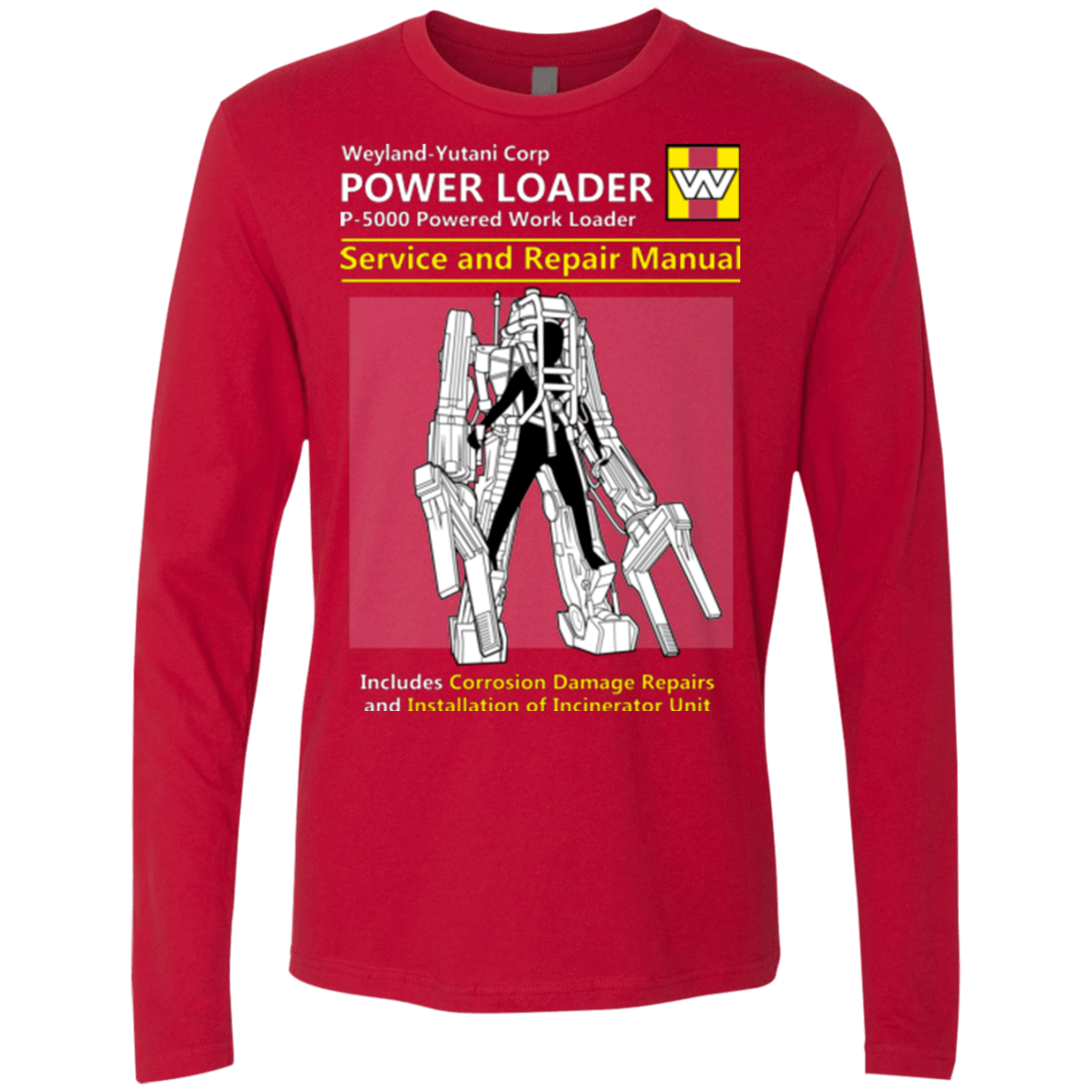 T-Shirts Red / Small POWERLOADER SERVICE AND REPAIR MANUAL Men's Premium Long Sleeve