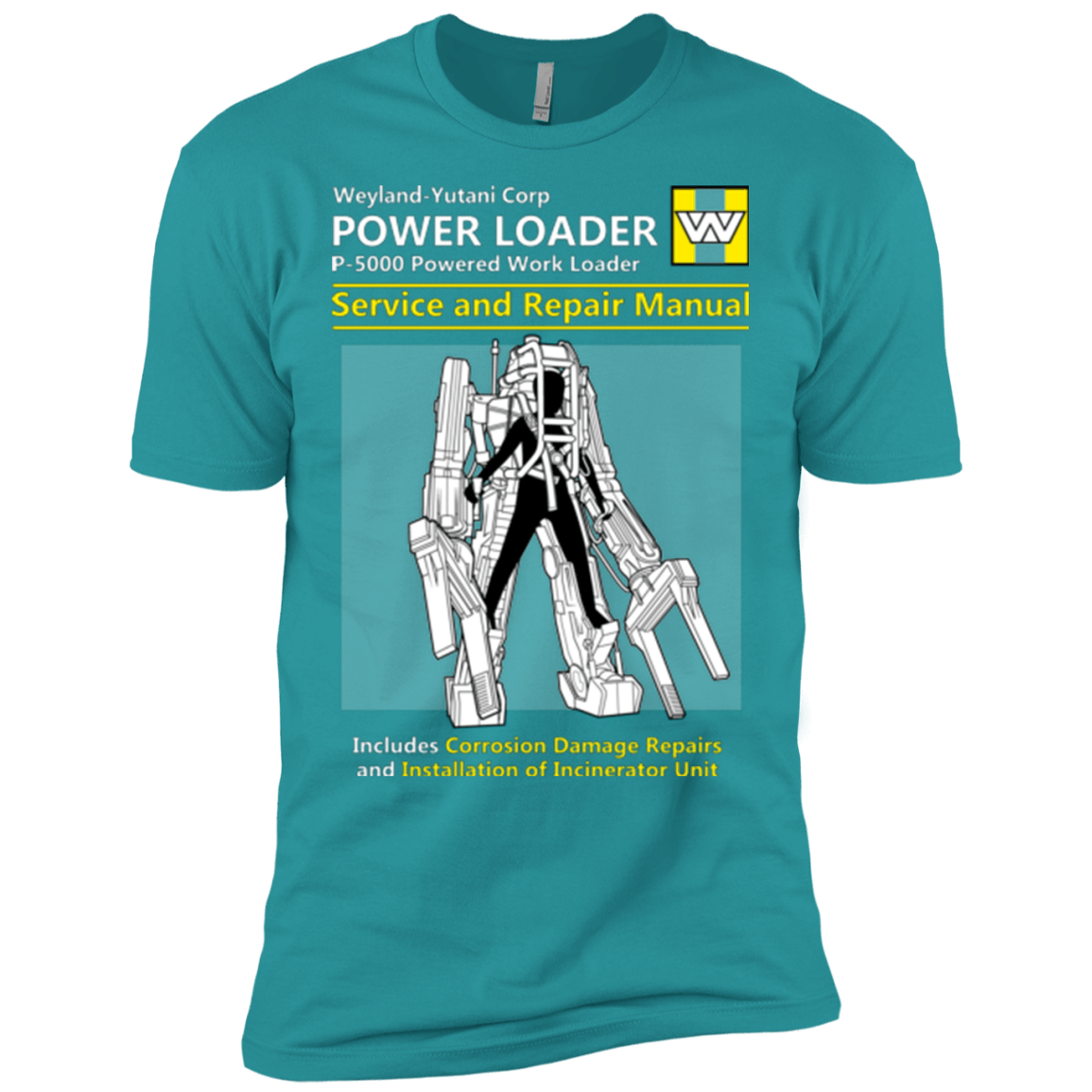 T-Shirts Tahiti Blue / X-Small POWERLOADER SERVICE AND REPAIR MANUAL Men's Premium T-Shirt