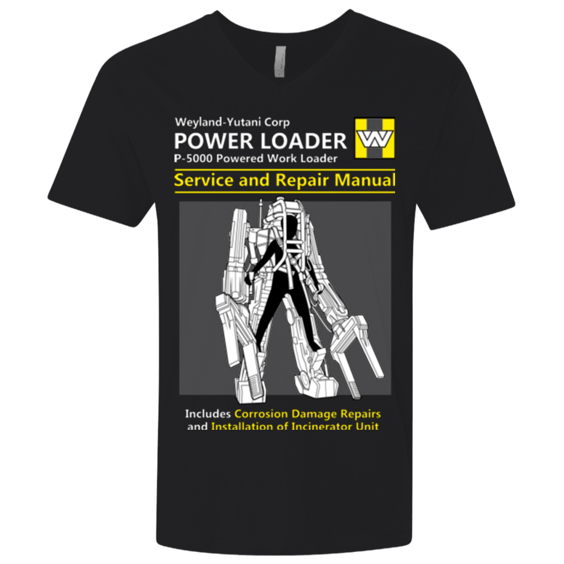 T-Shirts Black / X-Small POWERLOADER SERVICE AND REPAIR MANUAL Men's Premium V-Neck