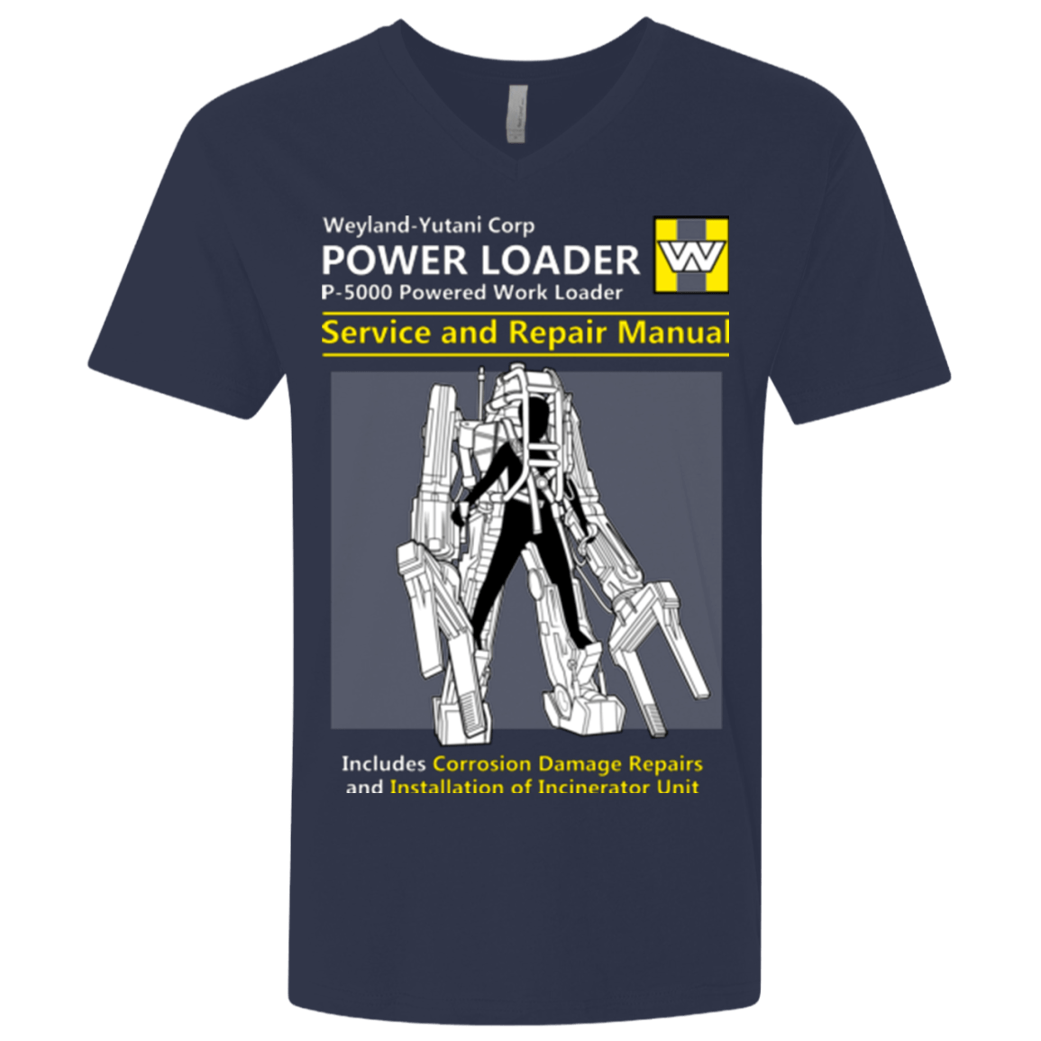 T-Shirts Midnight Navy / X-Small POWERLOADER SERVICE AND REPAIR MANUAL Men's Premium V-Neck