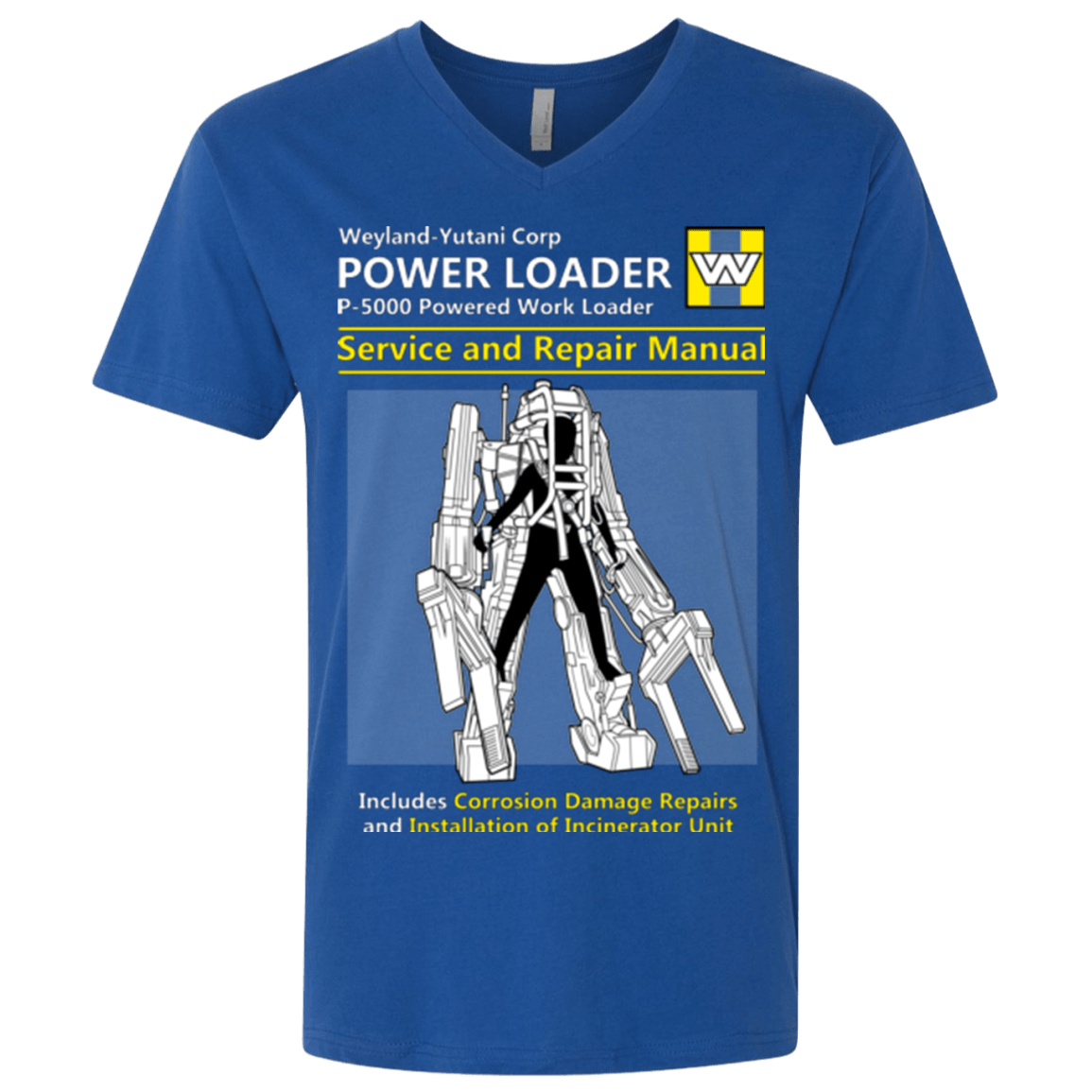 T-Shirts Royal / X-Small POWERLOADER SERVICE AND REPAIR MANUAL Men's Premium V-Neck