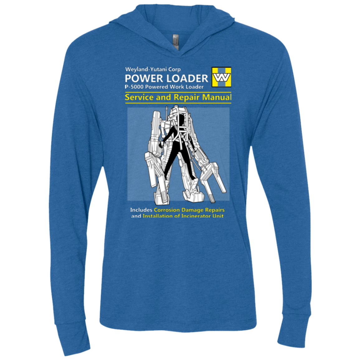 T-Shirts Vintage Royal / X-Small POWERLOADER SERVICE AND REPAIR MANUAL Triblend Long Sleeve Hoodie Tee