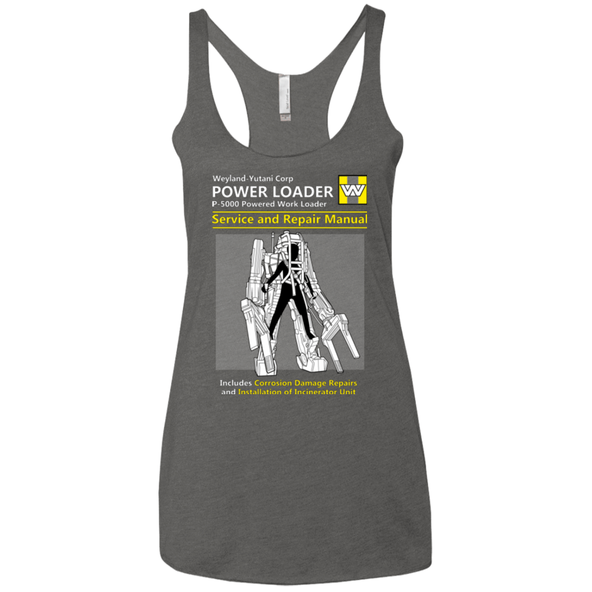 T-Shirts Premium Heather / X-Small POWERLOADER SERVICE AND REPAIR MANUAL Women's Triblend Racerback Tank