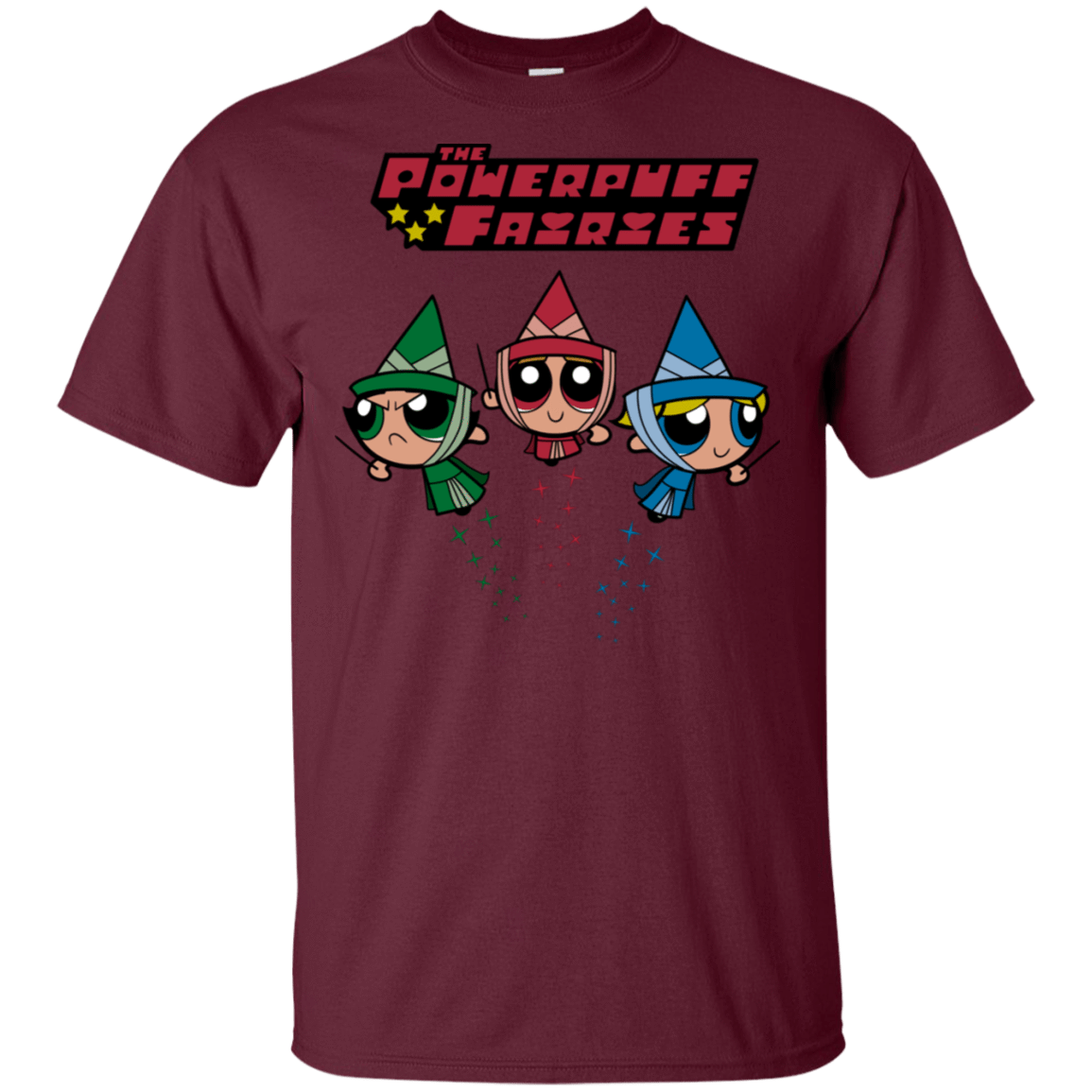 T-Shirts Maroon / S Powerpuff Fairies T-Shirt