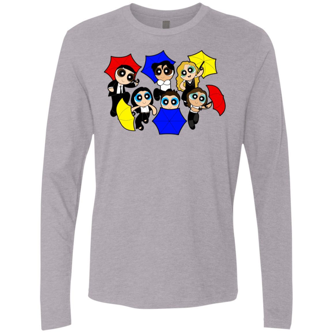 T-Shirts Heather Grey / S Powerpuff Friends Men's Premium Long Sleeve