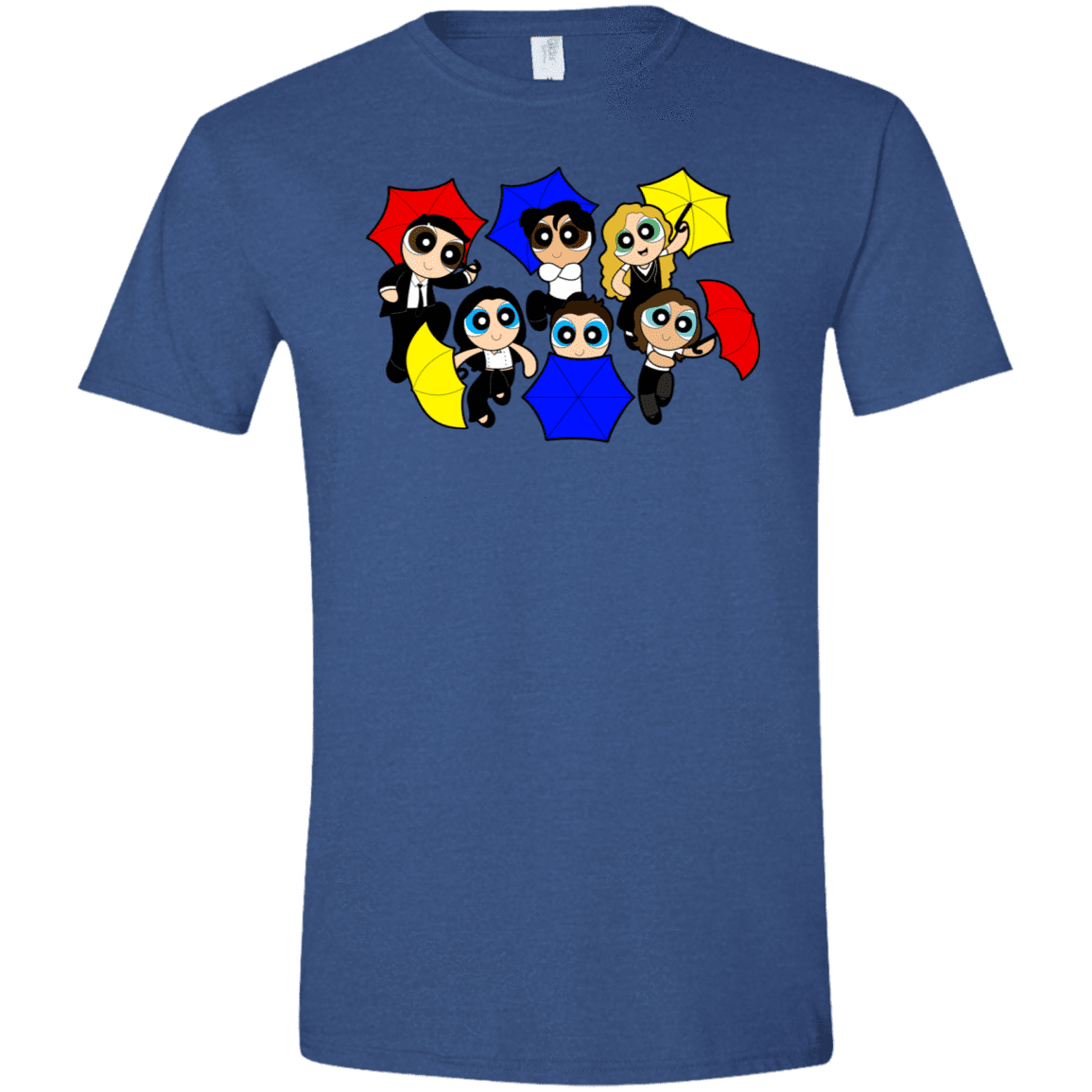T-Shirts Heather Royal / X-Small Powerpuff Friends Men's Semi-Fitted Softstyle