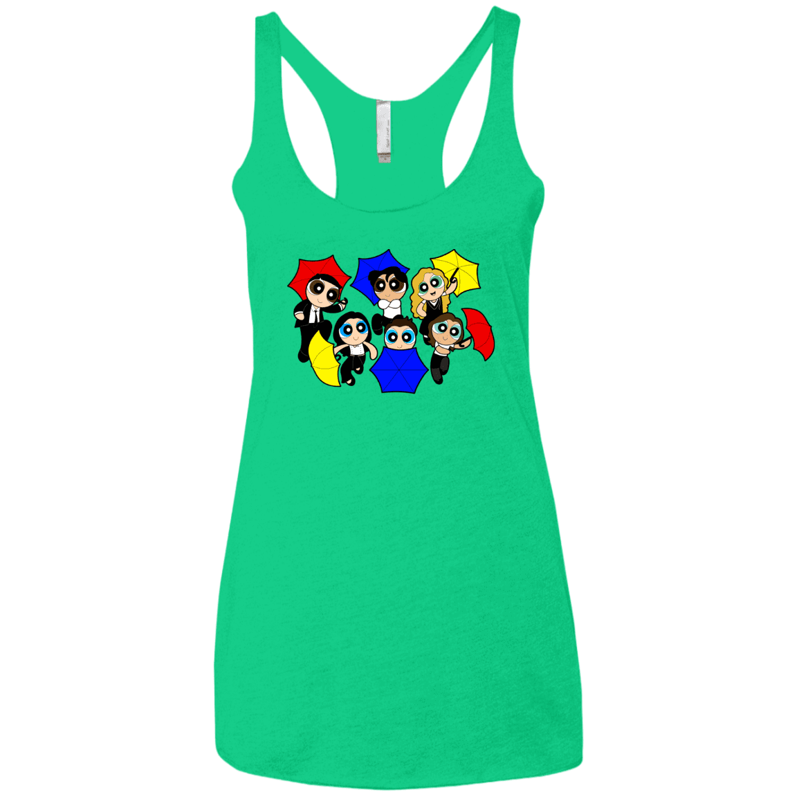 T-Shirts Envy / X-Small Powerpuff Friends Women's Triblend Racerback Tank