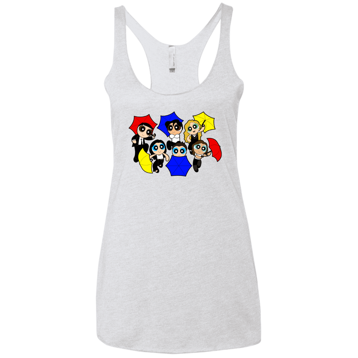 T-Shirts Heather White / X-Small Powerpuff Friends Women's Triblend Racerback Tank