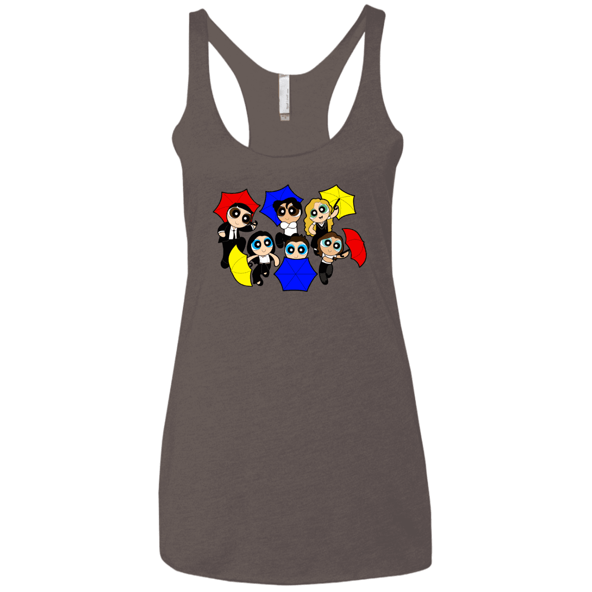 T-Shirts Macchiato / X-Small Powerpuff Friends Women's Triblend Racerback Tank