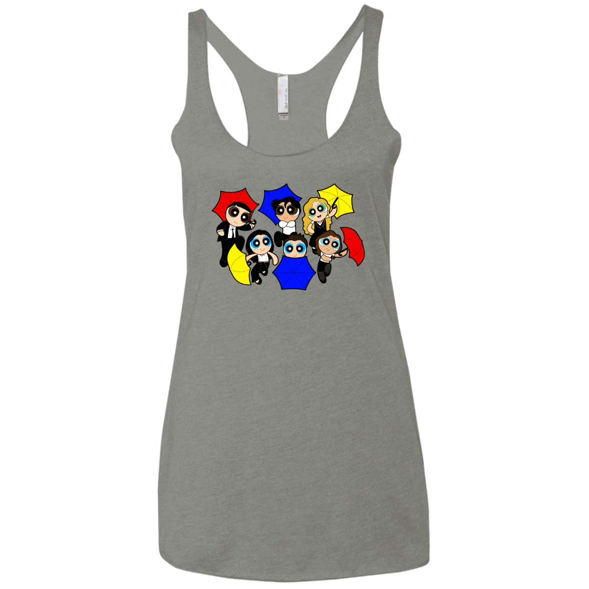 T-Shirts Venetian Grey / X-Small Powerpuff Friends Women's Triblend Racerback Tank