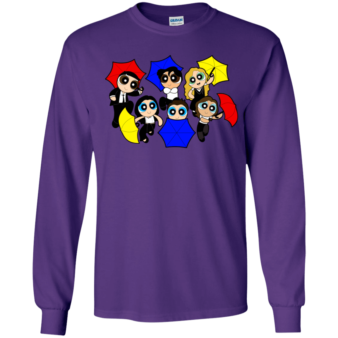 T-Shirts Purple / YS Powerpuff Friends Youth Long Sleeve T-Shirt
