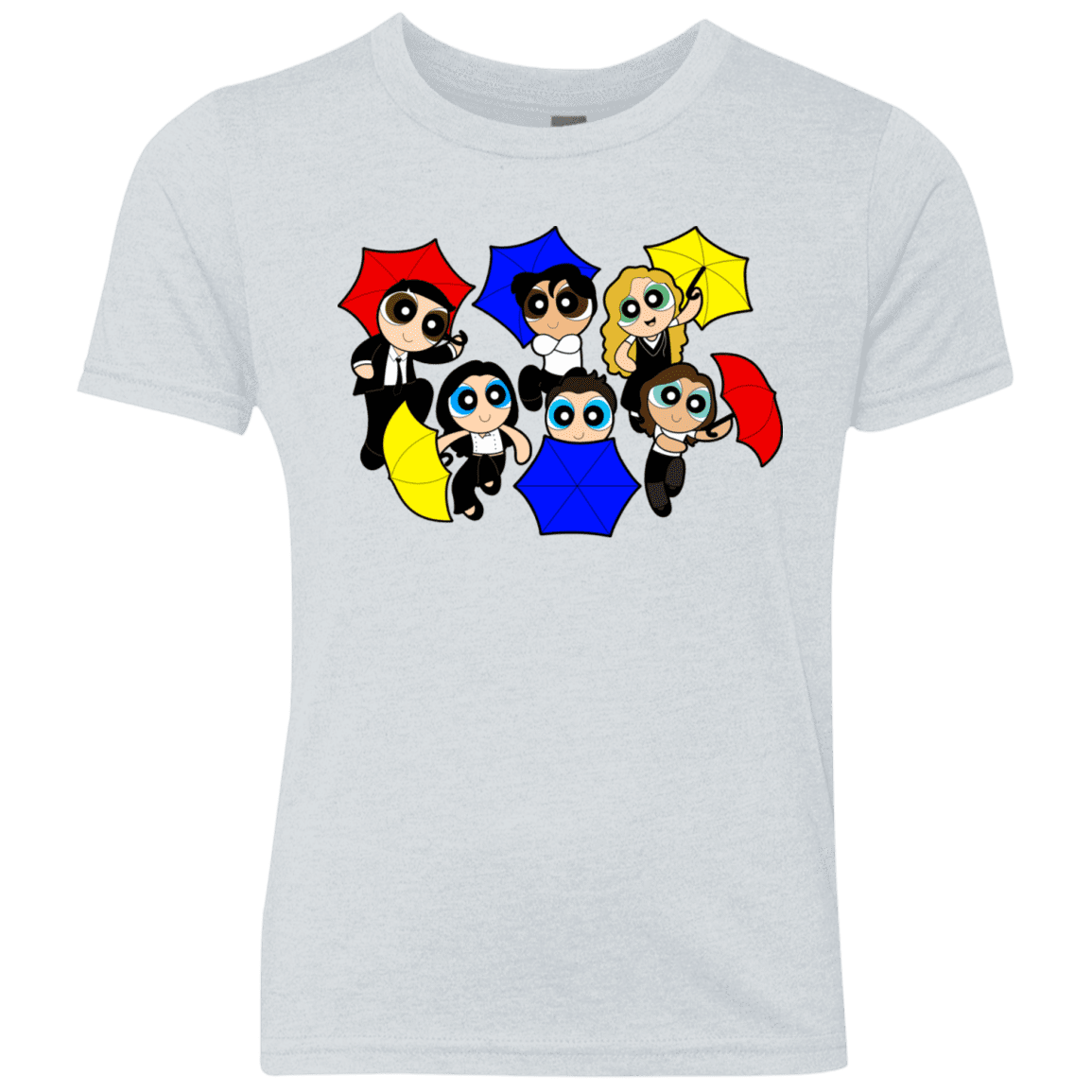 T-Shirts Heather White / YXS Powerpuff Friends Youth Triblend T-Shirt