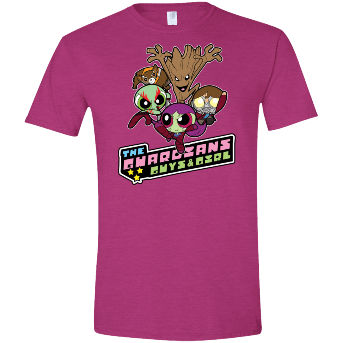 T-Shirts Antique Heliconia / S Powerpuff Guardians Men's Semi-Fitted Softstyle