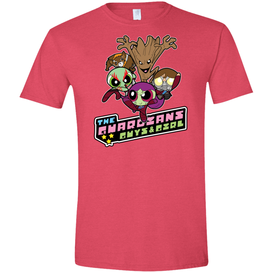 T-Shirts Heather Red / S Powerpuff Guardians Men's Semi-Fitted Softstyle