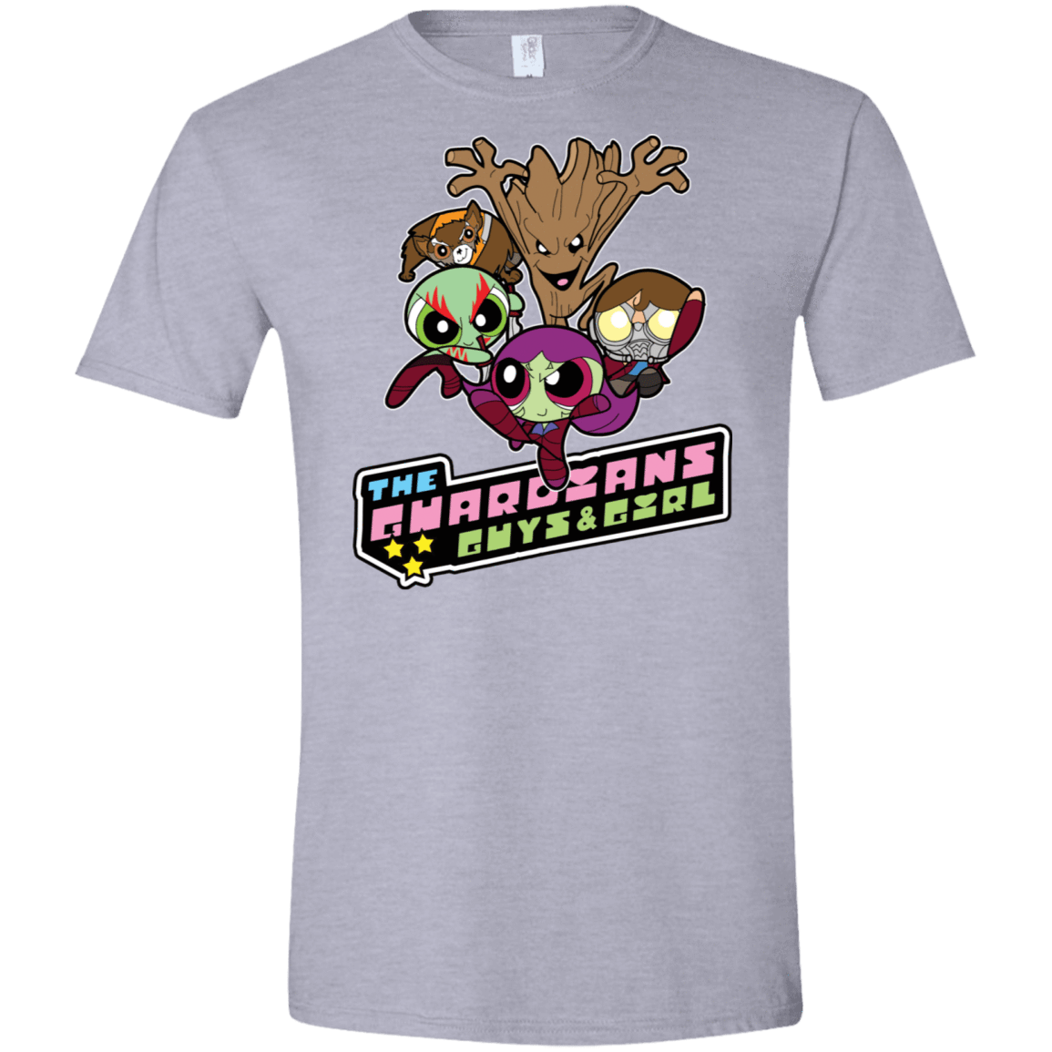 T-Shirts Sport Grey / X-Small Powerpuff Guardians Men's Semi-Fitted Softstyle