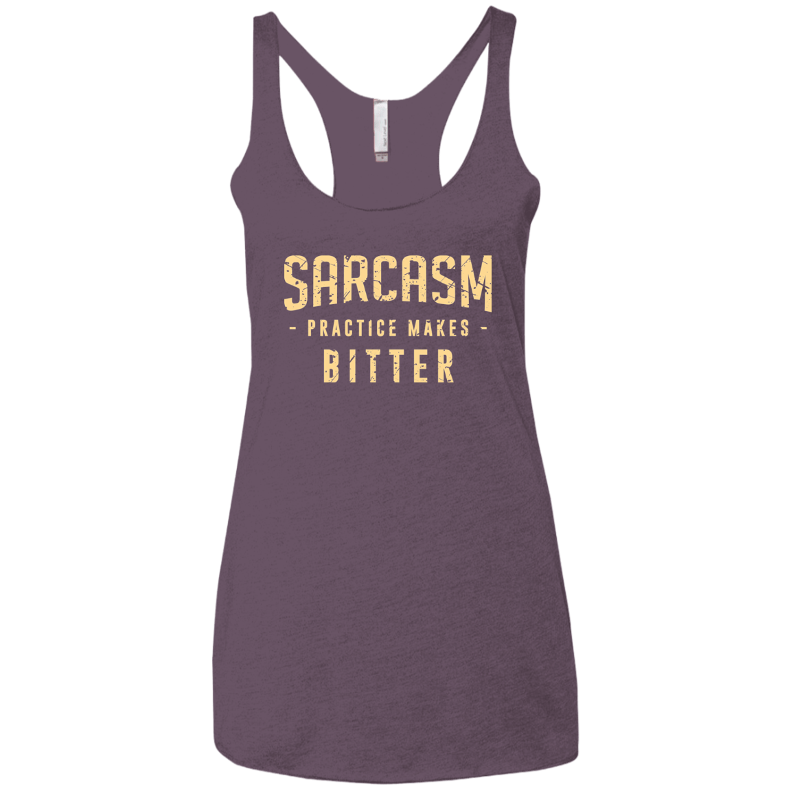 T-Shirts Vintage Purple / X-Small PRACTICE MAKES BITTER Women's Triblend Racerback Tank