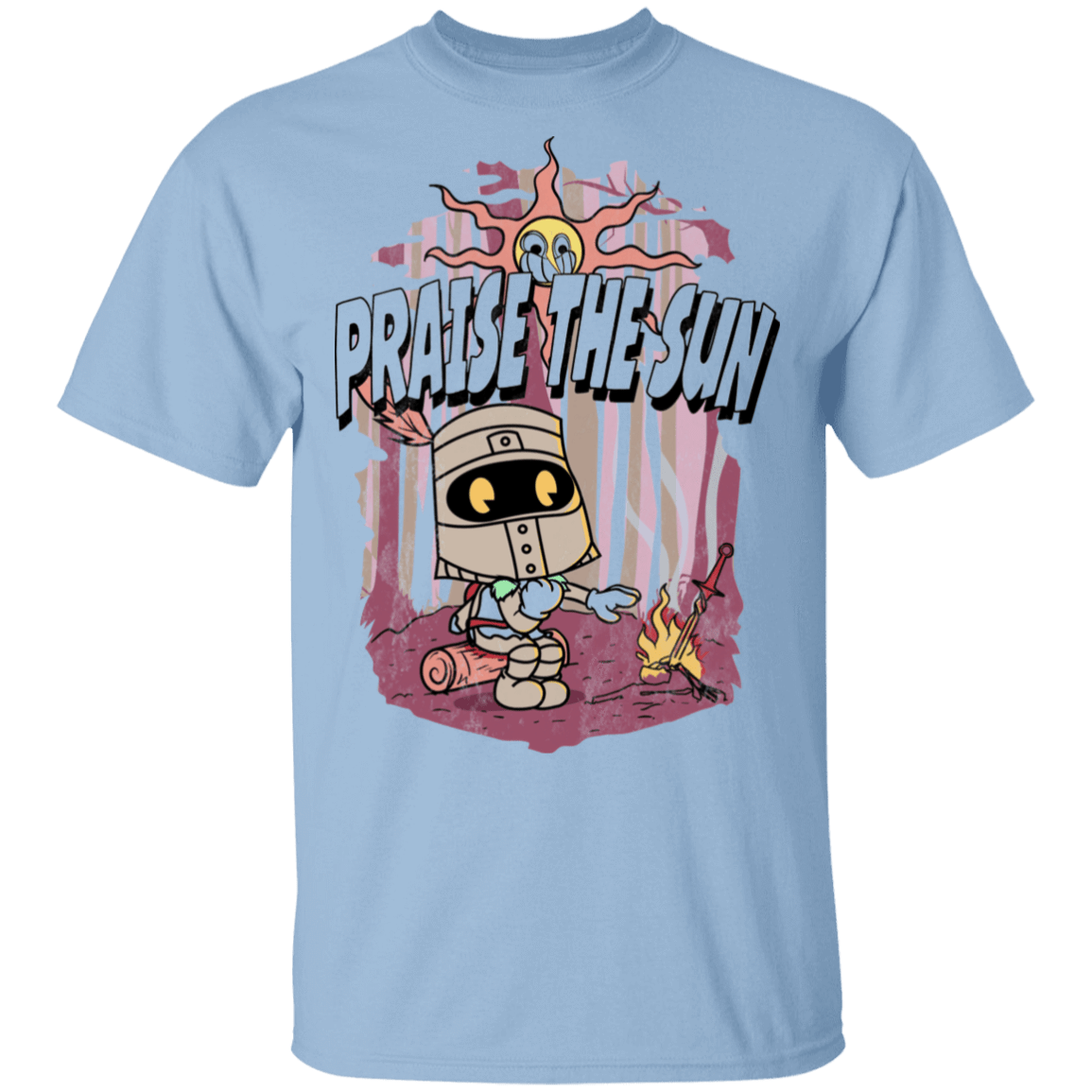 T-Shirts Light Blue / S Praise The Sun Cartoon T-Shirt