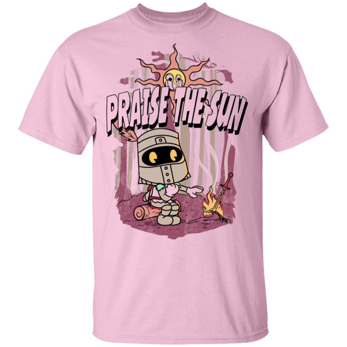 T-Shirts Light Pink / S Praise The Sun Cartoon T-Shirt